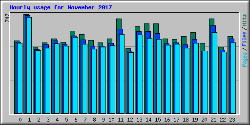 Hourly usage for November 2017